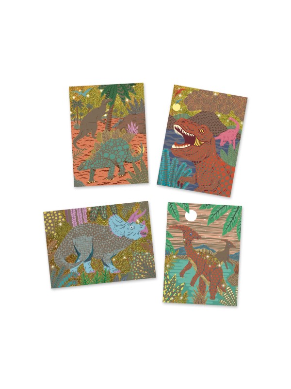 Cartes à gratter le règne des dinosaures