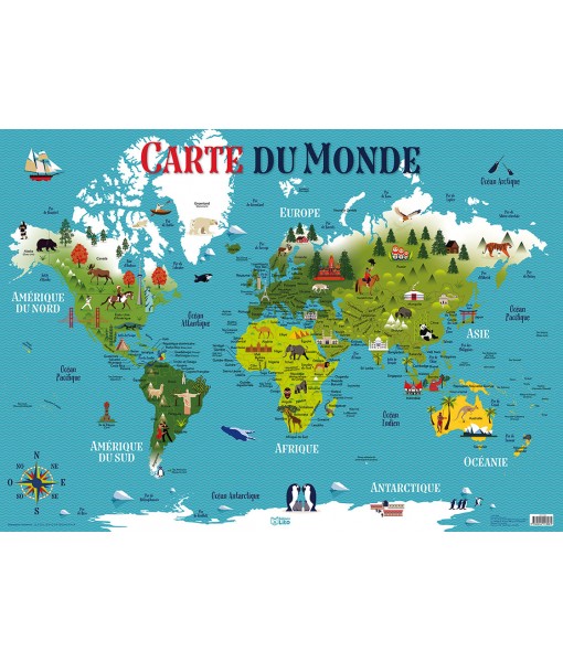 Poster carte du monde