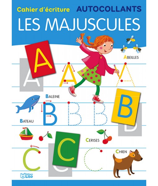 Cahier d'écriture autocollants / les majuscules