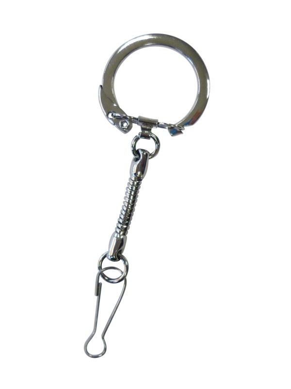 Porte-clefs hématite et mousqueton (x 6)