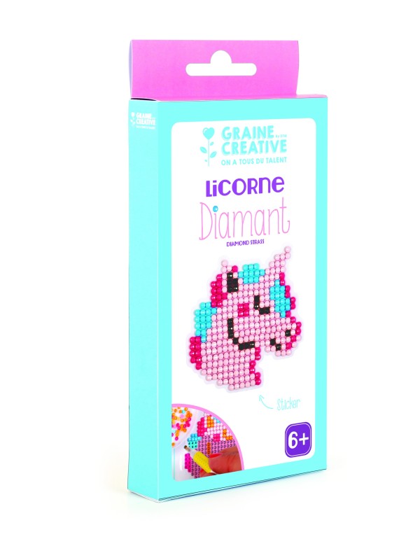Diamant mosaique sticker Licorne