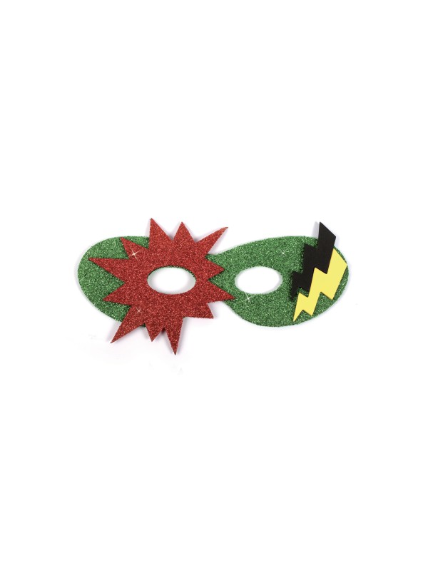 Masques super héros caoutchouc souple (sachet de 12)
