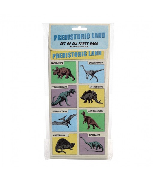 Sachets cadeaux d'invités Prehistoric Land (6 sachets)